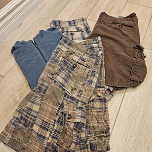 Lot Of Mens Clothing Sz36 Waist & Xl Pullover Vintage Cargo Shorts & Pullover